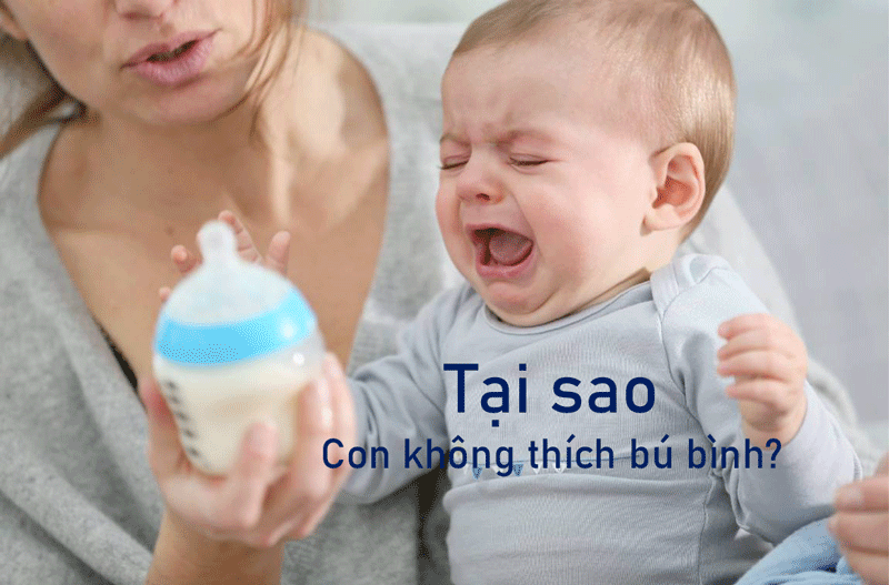 bé không chịu bú bình